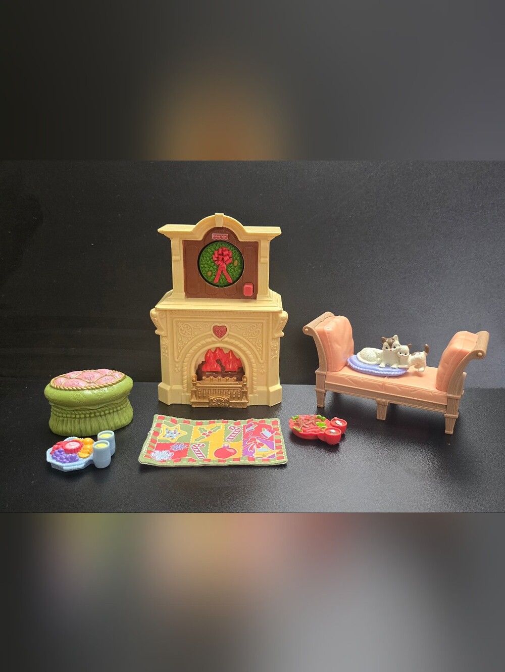 Fisher-Price Loving Family Dollhouse Christmas Holiday Furniture Accessory Lot